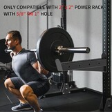 Kipika Veiligheidsspotterarmen voor 2" x 2" Power Racks met 5/8" of 1" gaten - Heavy Duty Barbell veiligheidsvangsten met rubberen pad - verstelbaar en eenvoudig te installeren - Set van 2