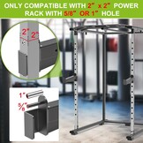 Kipika Veiligheidsspotterarmen voor 2" x 2" Power Racks met 5/8" of 1" gaten - Heavy Duty Barbell veiligheidsvangsten met rubberen pad - verstelbaar en eenvoudig te installeren - Set van 2