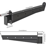 Kipika Veiligheidsspotterarmen voor 2" x 2" Power Racks met 5/8" of 1" gaten - Heavy Duty Barbell veiligheidsvangsten met rubberen pad - verstelbaar en eenvoudig te installeren - Set van 2