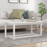 Salontafel Grenenhout Wit 110x55x45 cm - 72% Korting