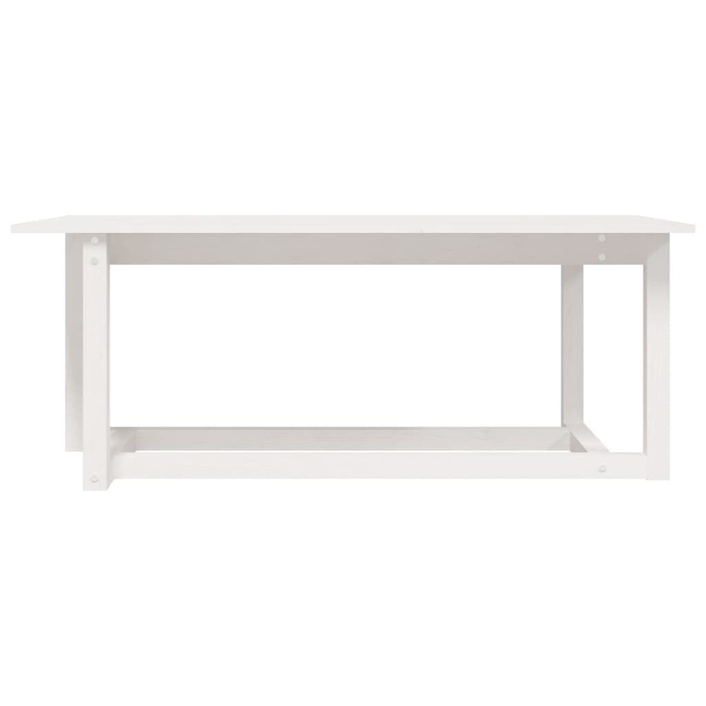 Salontafel Grenenhout Wit 110x55x45 cm - 72% Korting