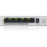 Zyxel 5-poorts Gigabit Unmanaged met 4 x PoE+, 60 Watt PoE budget, Levenslange garantie [GS1005HP]