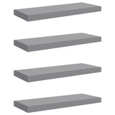 Zwevende Wandschappen Set van 4 - 60x23,5 cm MDF Grijs met 60% Korting!