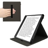 kwmobile e-reader hoesje compatibel met Amazon Kindle Scribe (2024) - Kunstleren ereader cover met stand - Meisje met boeken in zwart/beige
