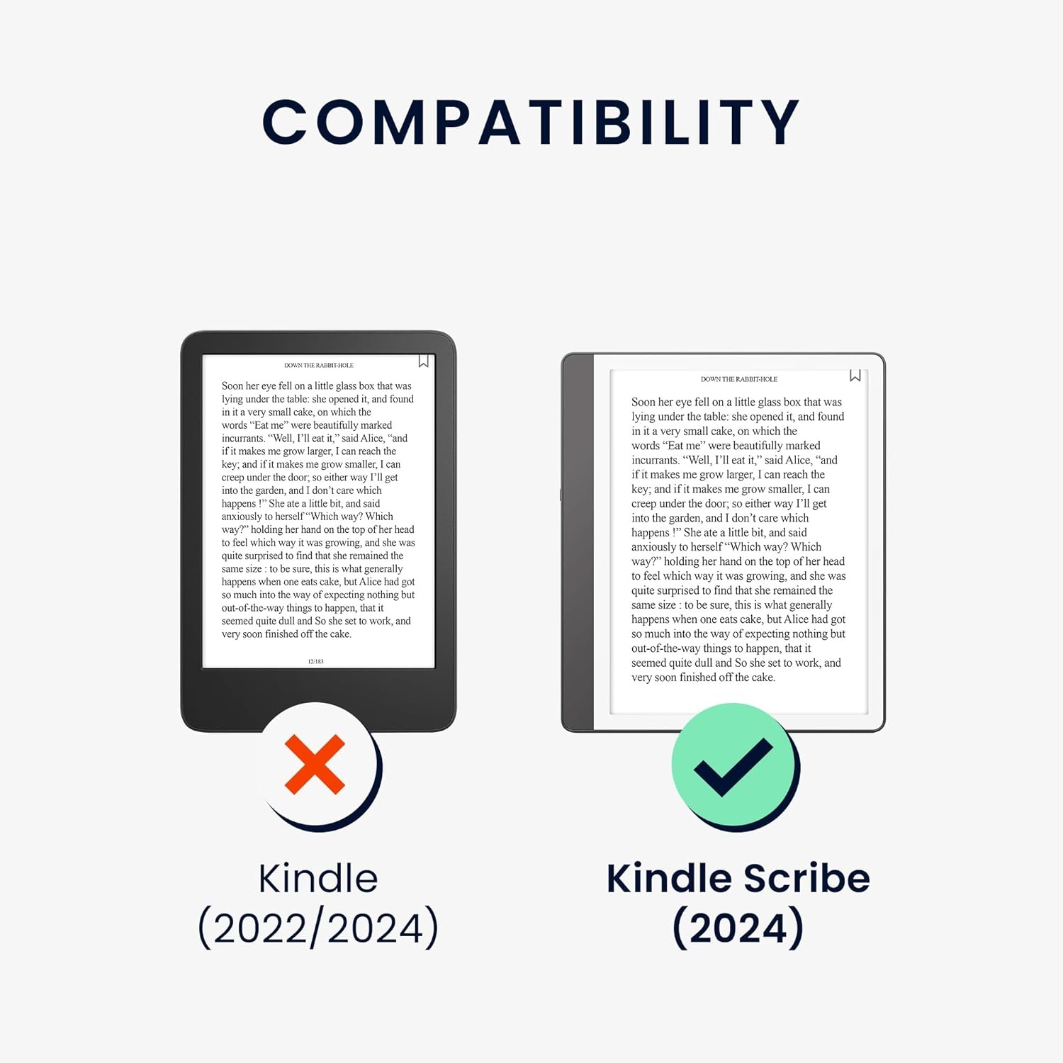 E-reader hoes voor Amazon Kindle Scribe (2024) - Kunstleer Zwart/Beige - 55% Korting