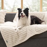 Bedsure Waterdichte Honden Dekendekens XL - Wasbare Pluche Hondendeken voor Sofa en Bed Protector, 127x152cm, Crème