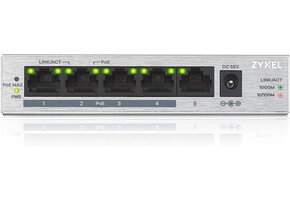 Gigabit Netwerkswitch 5-Poort, 4x PoE+ (60W) - 47% Korting!