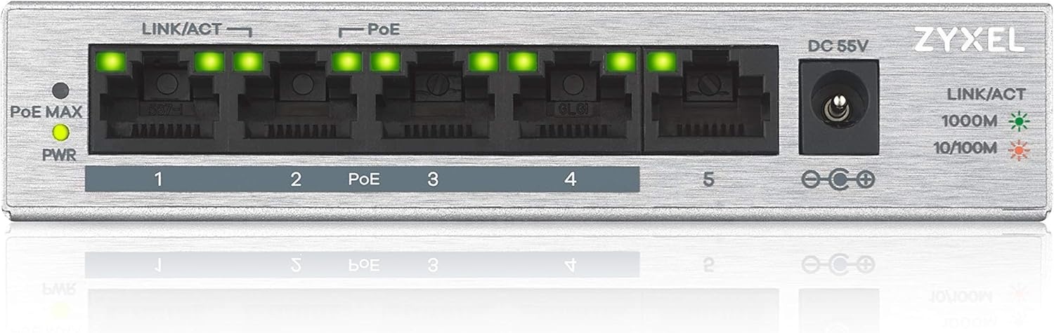 Gigabit Netwerkswitch 5-poorts met 4x PoE+ (57% korting)