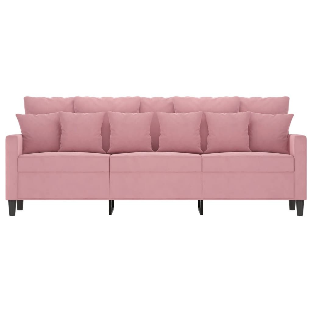 vidaXL Driezitsbank 180 cm fluweel roze