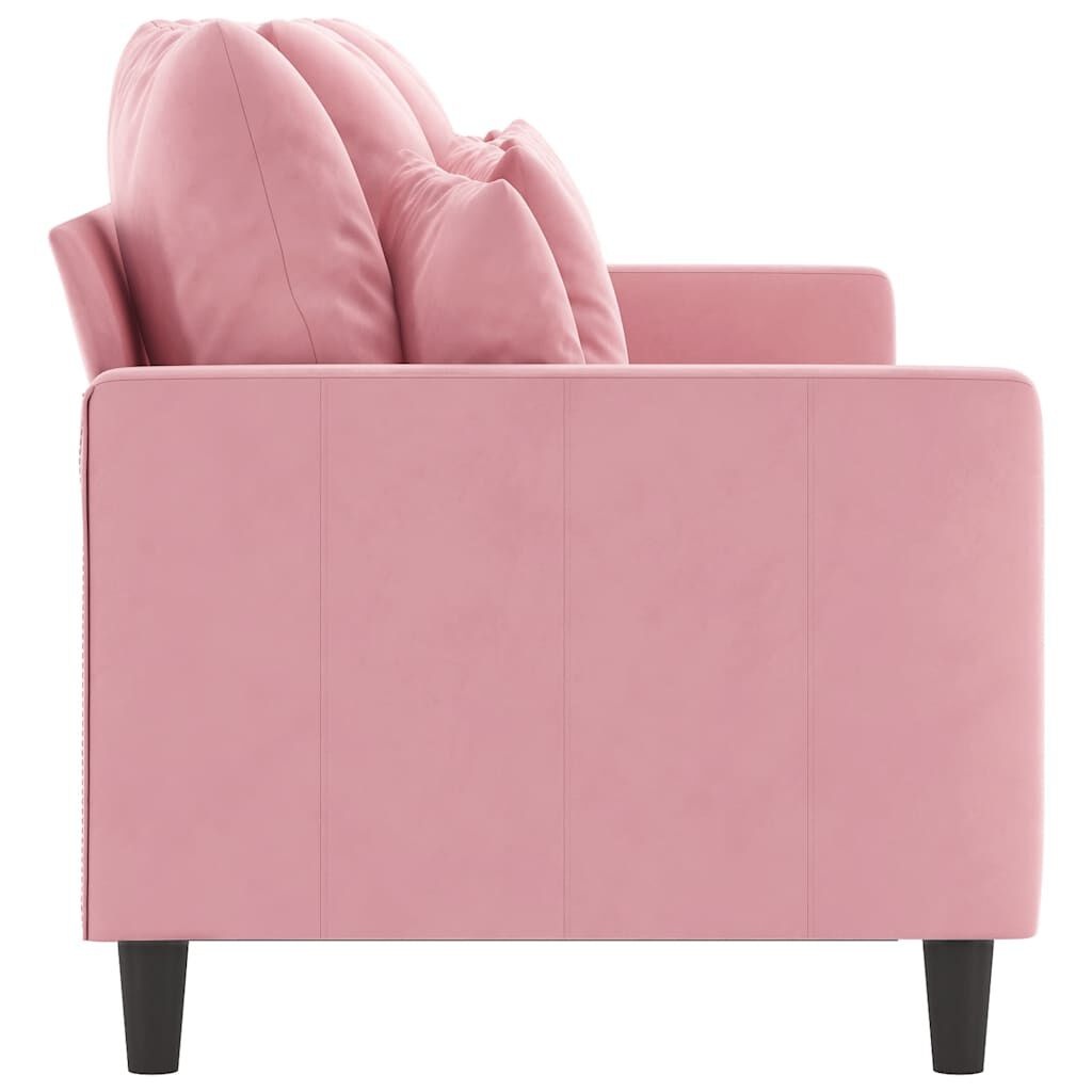 vidaXL Driezitsbank 180 cm fluweel roze