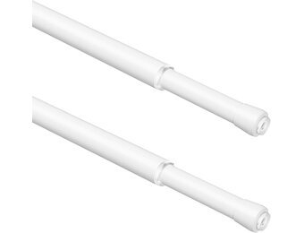 WELDUN 2-delige gordijnroede om te klemmen, 3-in-1 spanstang zonder boren, diameter 13 mm, telescoopstang om te klemmen voor ramen, kledingkast, keuken en boekenkast, 70-100 cm