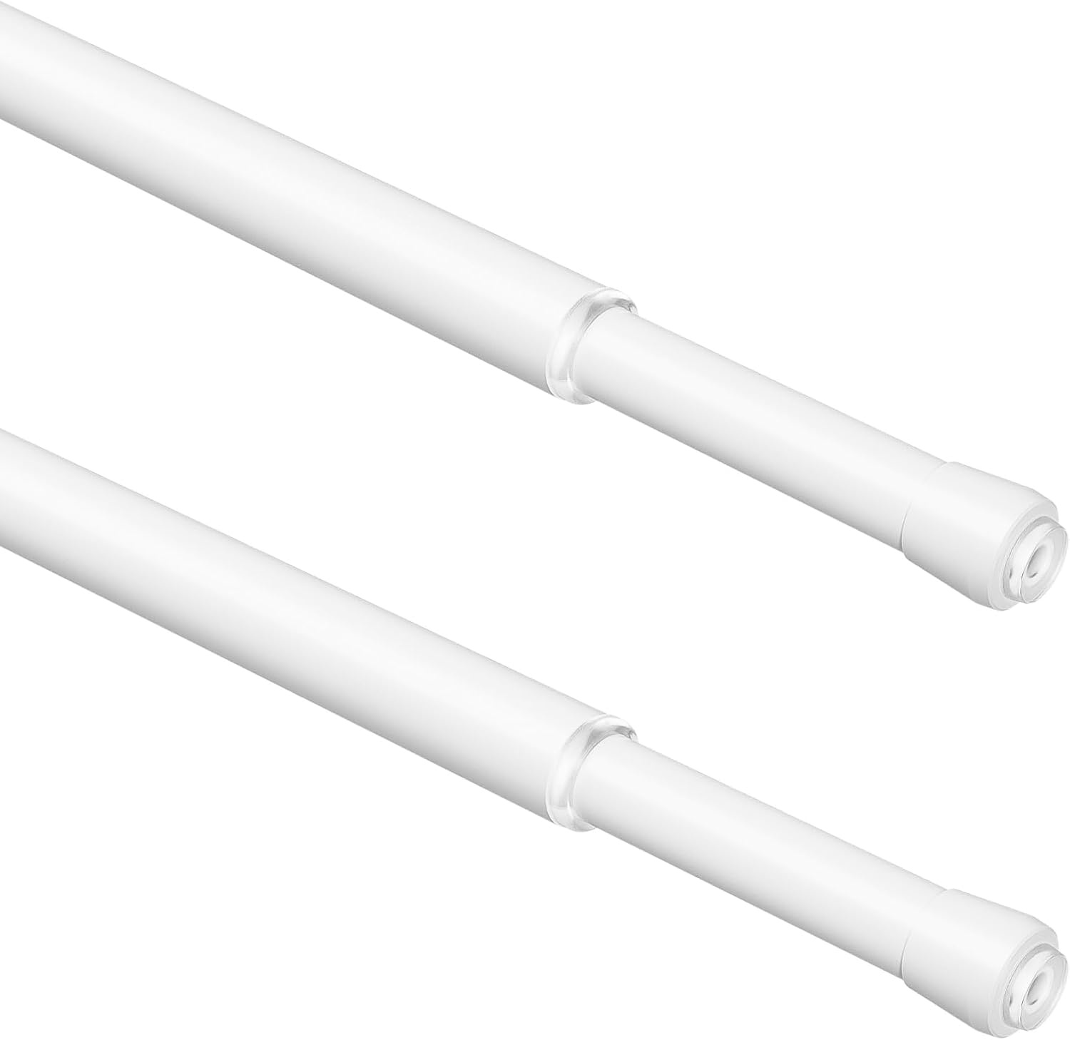 WELDUN 2-delige gordijnroede om te klemmen, 3-in-1 spanstang zonder boren, diameter 13 mm, telescoopstang om te klemmen voor ramen, kledingkast, keuken en boekenkast, 70-100 cm