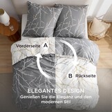 Dekbedovertrekset Grijs Takken 155x220 cm Microvezel - 41% Korting