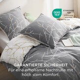 Dekbedovertrekset Grijs Takken 155x220 cm Microvezel - 41% Korting