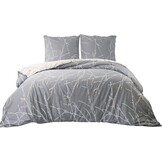 Dekbedovertrekset Grijs Takken 155x220 cm Microvezel - 41% Korting