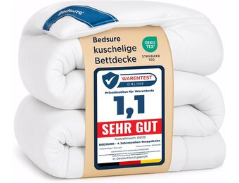BEDSURE Dekbed 200x200 4 Seizoenen - Dekbedden 200x200cm Oeko-TEX Gecertificeerd - 300GSM Zachte Warme Duvet Slaapdeken voor Allergiepatiënten, Wit