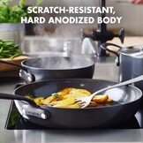 GreenPan Craft Gezonde Keramisch Antiaanbaklaag 28 cm Koekenpan Skillet, PFAS-vrij, Inductie geschikt, Vaatwasserbestendig, Ovenveilig, Zwart - Maat 28 cm/N/A