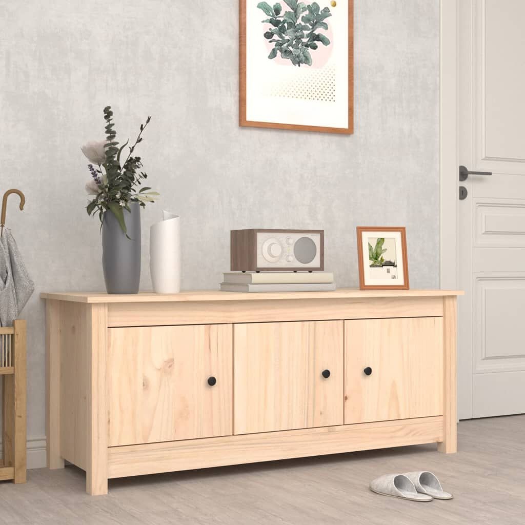 vidaXL Schoenenkast 110x38x45,5 cm massief grenenhout