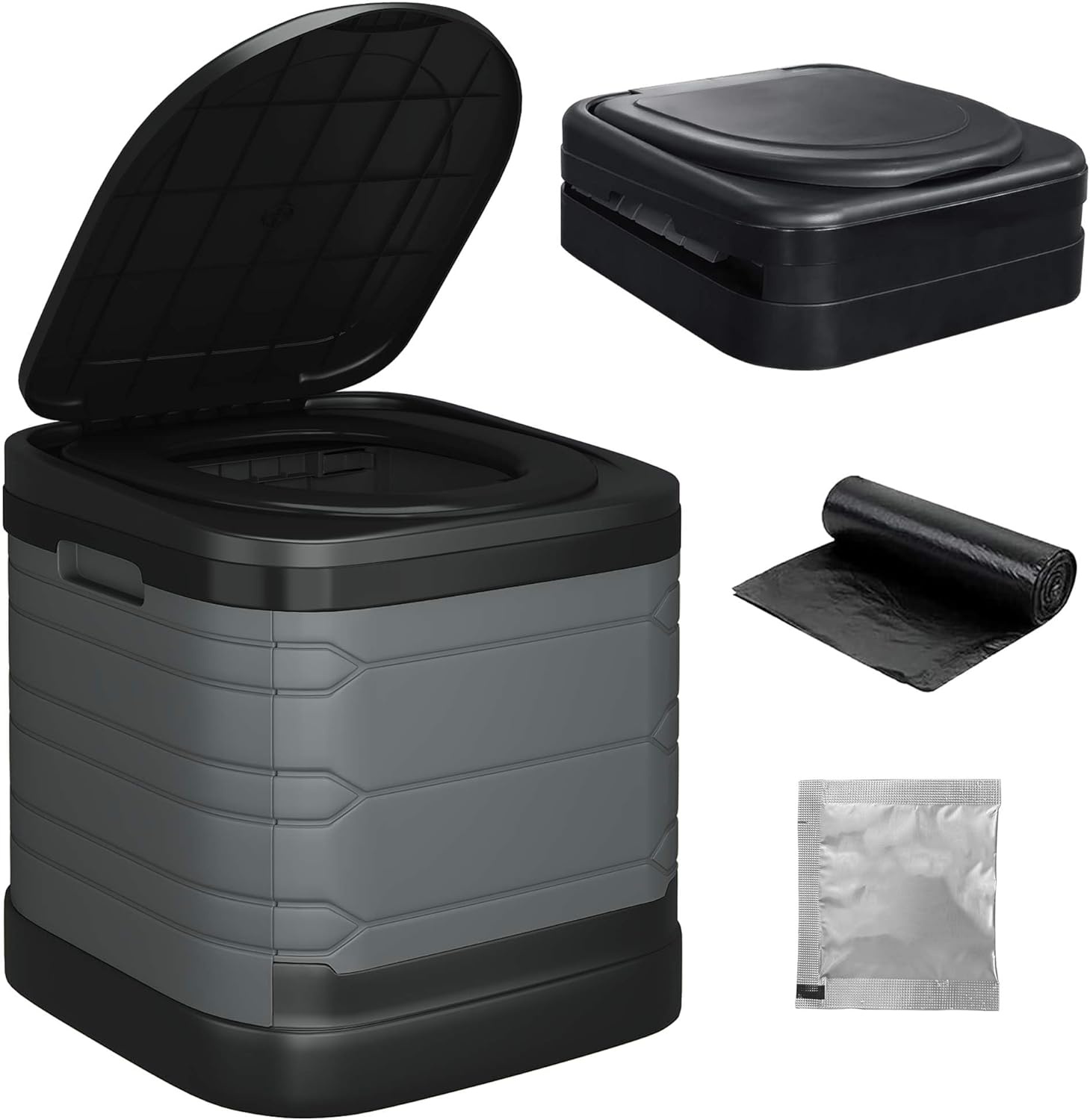 Opvouwbaar Campingtoilet XXL - 42x46x44 cm - Draagbaar en Milieuvriendelijk