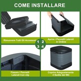 Opvouwbaar Campingtoilet XXL - 42x46x44 cm - Draagbaar en Milieuvriendelijk