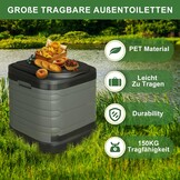 Opvouwbaar Campingtoilet XXL - 42x46x44 cm - Draagbaar en Milieuvriendelijk