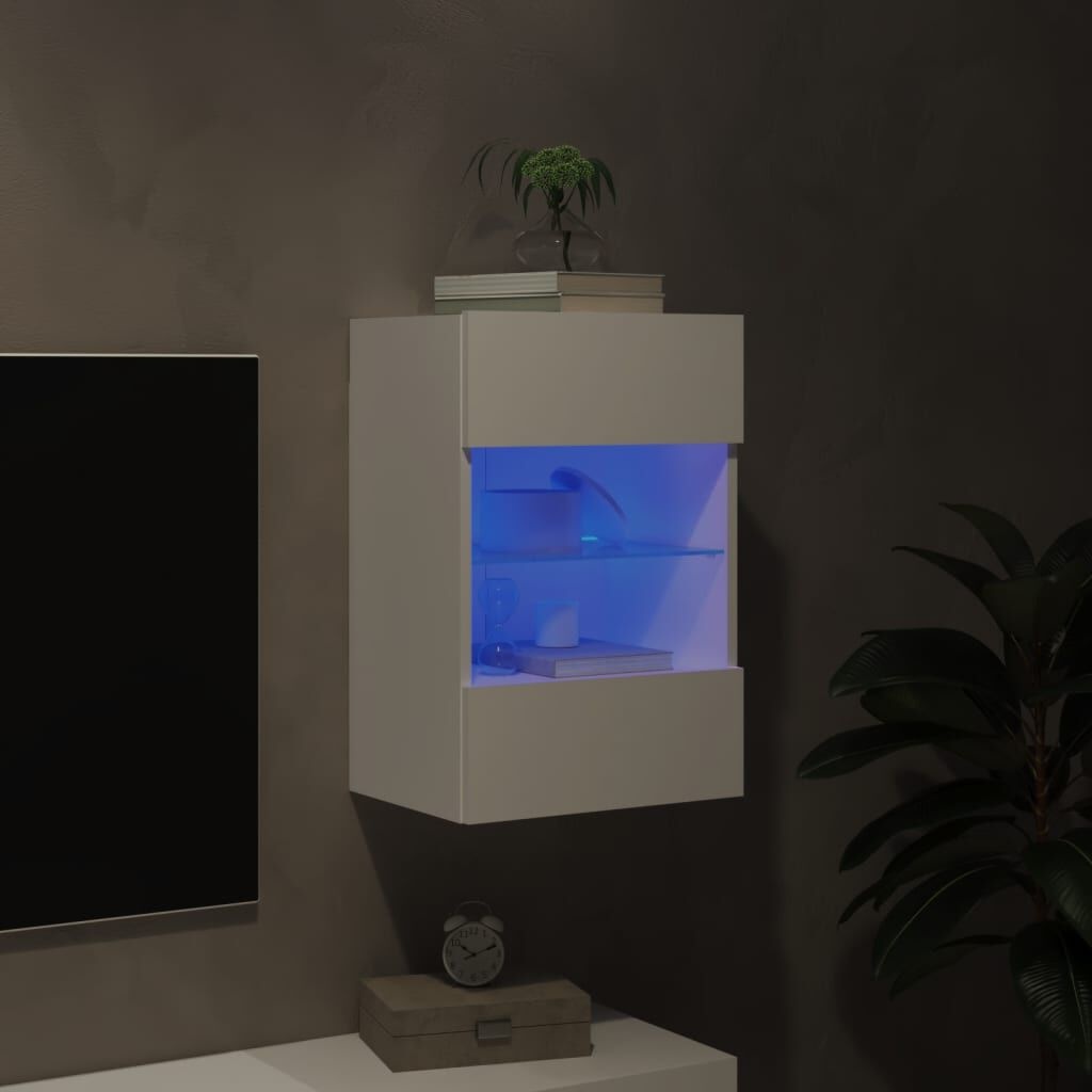 vidaXL Tv-meubel met LED-verlichting 40x30x60,5 cm wit