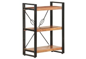 Boekenkast 3 schappen 60x30x80cm Massief Acaciahout - 52% Korting