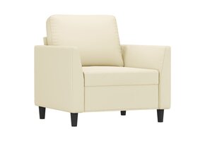 Crèmekleurige Kunstlederen Fauteuil (60cm) - 82% Korting!