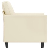 vidaXL Fauteuil 60 cm kunstleer crèmekleurig