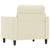 vidaXL Fauteuil 60 cm kunstleer crèmekleurig