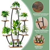 Plantenstandaard voor binnen met kweeklampen - 7 gelaagde grote plantenplank voor binnen, 47 inch hoekplantenstandaards voor kamerplanten, meervoudig, matel-plantenrek, bloemenhouder, staande display