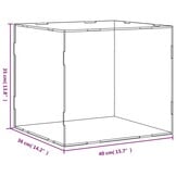 vidaXL Vitrine transparant 40x36x35 cm acryl