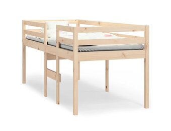 vidaXL Hoogslaper massief grenenhout 90x190 cm