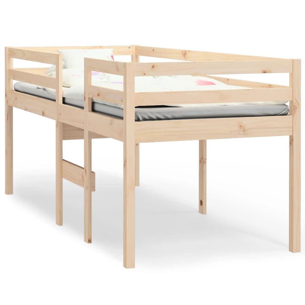 vidaXL Hoogslaper massief grenenhout 90x190 cm