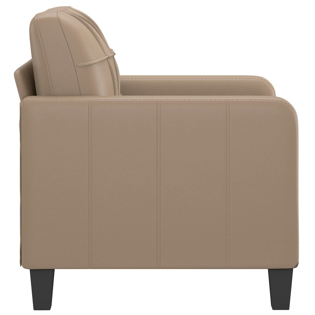 Fauteuil van Kunstleer in Cappuccinokleur - 60 cm Breed - 41% Korting