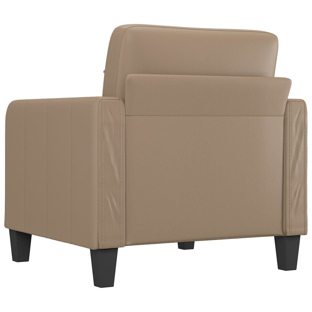 Fauteuil van Kunstleer in Cappuccinokleur - 60 cm Breed - 41% Korting