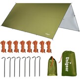 Unigear Tarp Waterdichte Tentzeil 4.4 x 4.4 m Legergroen - Camping & Outdoor