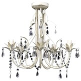 Kristallen Kroonluchter Wit Design (5 Lampen) met 85% Korting