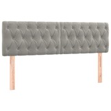 Hoofdborden (2 stuks) Lichtgrijs Fluweel - 85% Korting