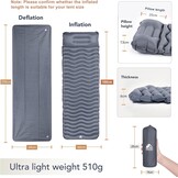 Unigear Camping Isomatte, Opblaasbare luchtmatras camping, slaapmat voor buiten, vochtbestendig, waterdicht en antislip, MULTI-WAY