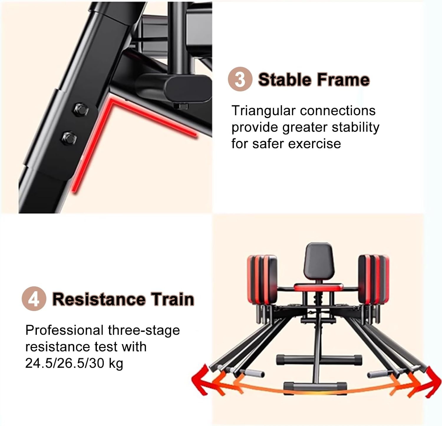 Heup Abductor Machine voor Thuis, Bilspier Trainer met Weerstandsband, Compact voor Dijen en Billen Training, Instelbare Weerstand, Voor Vrouwen en Mannen