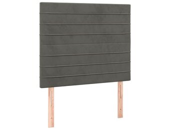 vidaXL Hoofdborden 2 st 80x5x78/88 cm fluweel donkergrijs