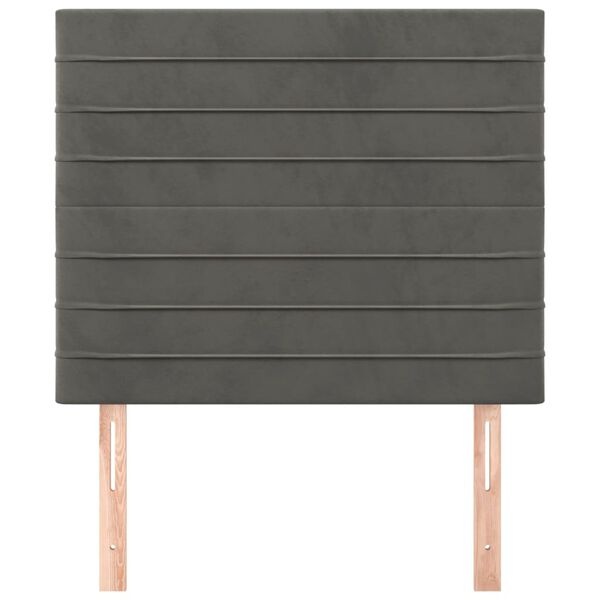 vidaXL Hoofdborden 2 st 80x5x78/88 cm fluweel donkergrijs