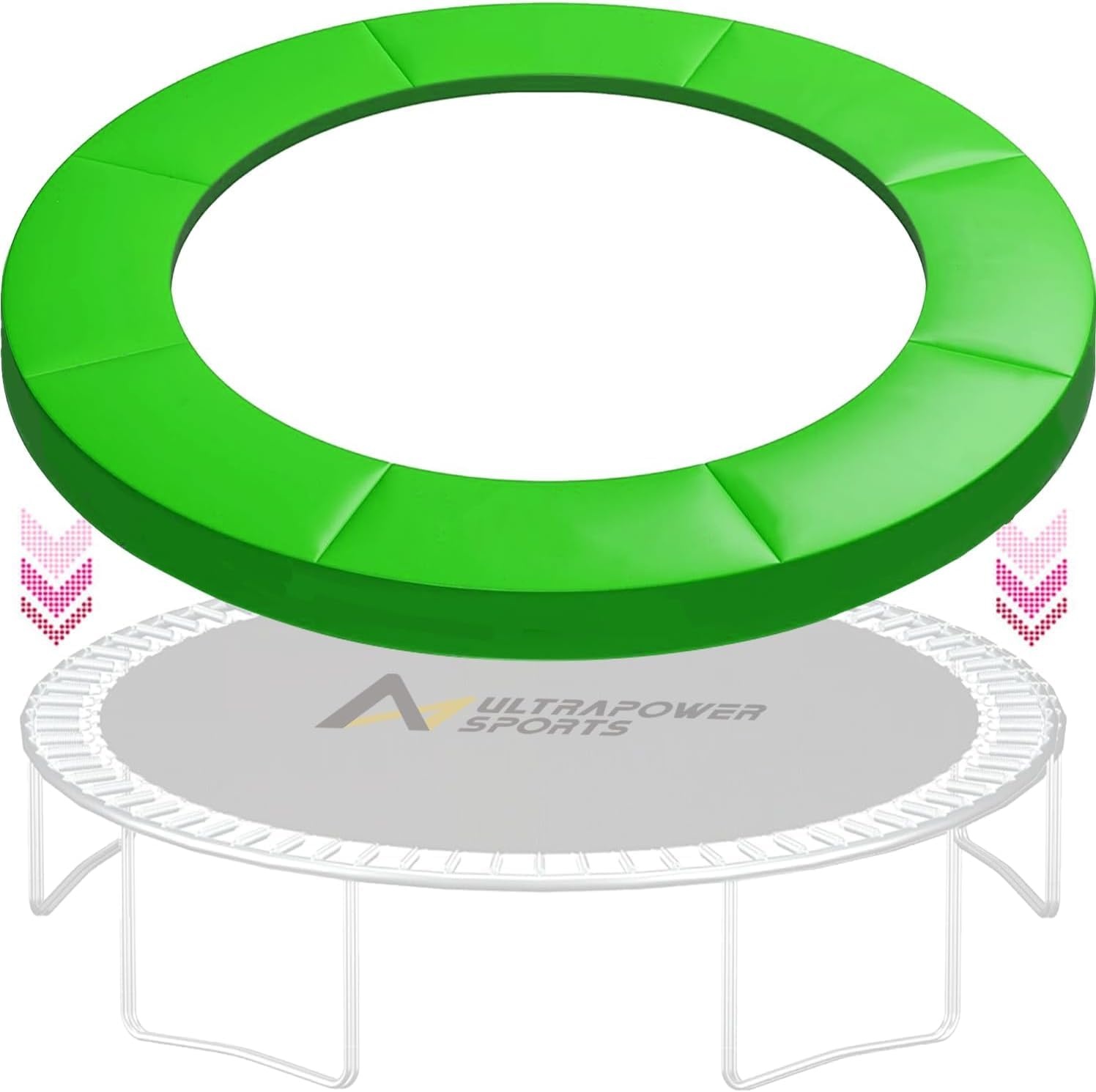 Veerafdekking, randbescherming, randafdekking voor trampoline, 244 cm - 305 cm - 366 cm, framebekleding, roze/groen/gekleurd pvc - uv-bestendig