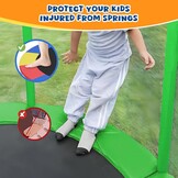 Veerafdekking, randbescherming, randafdekking voor trampoline, 244 cm - 305 cm - 366 cm, framebekleding, roze/groen/gekleurd pvc - uv-bestendig
