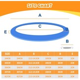Veerafdekking, randbescherming, randafdekking voor trampoline, 244 cm - 305 cm - 366 cm, framebekleding, roze/groen/gekleurd pvc - uv-bestendig