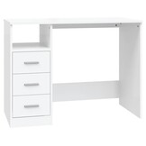VidaXL Bureau met Lades - Wit (Nu 34% Korting)