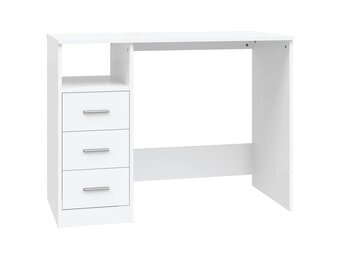 VidaXL Bureau met Lades - Wit (Nu 34% Korting)