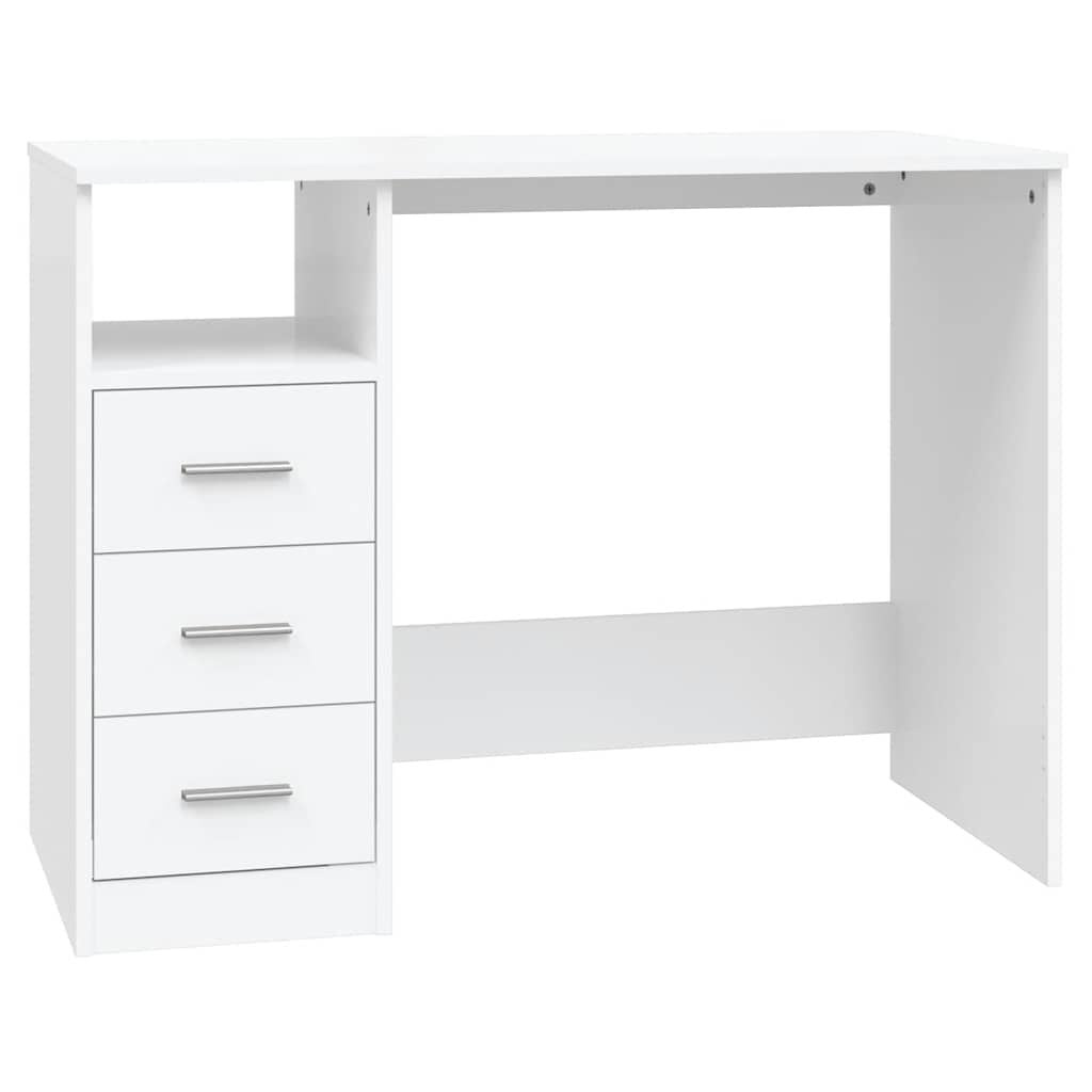VidaXL Bureau met Lades - Wit (Nu 34% Korting)