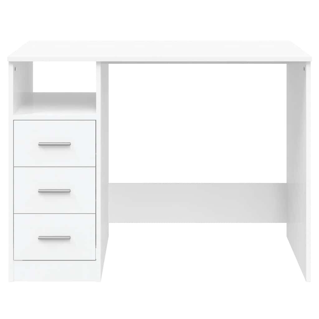 VidaXL Bureau met Lades - Wit (Nu 34% Korting)